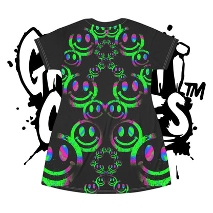Graffiti Graphic T-Shirt Dress The  Beat Drips Collection - Streetwear Fashion - Graffiti Clothing