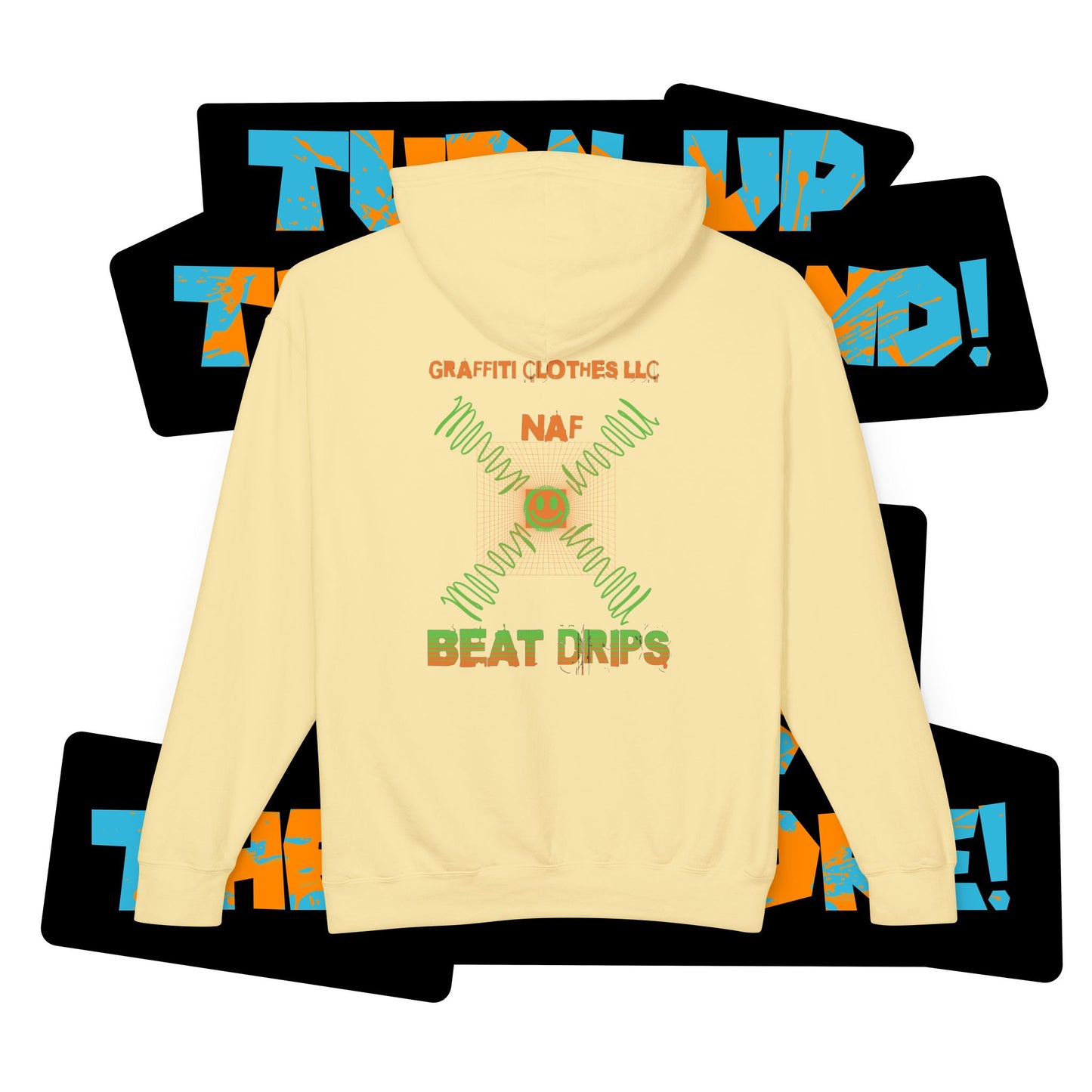 Unisex Graffiti-Style Hip Hop Hoodie, Trendy Streetwear, Urban Fashion, Beat Drips Sweatshirt, Music Lover Gift, Festival Wear, Casual [...]