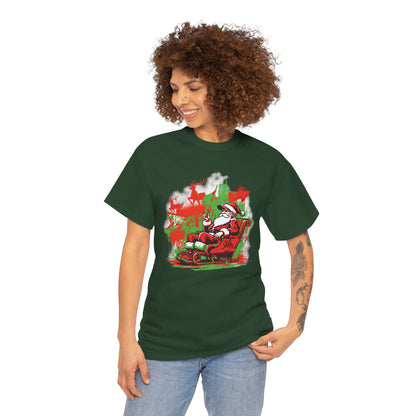 Graffiti Santa Christmas T-Shirt - Humorous Holiday Tee