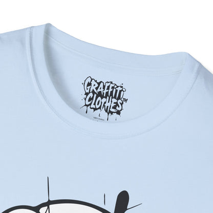 Skull Graffiti T-Shirt — Dripping Ink Skull Graphic Tee