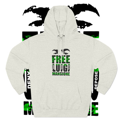 Graffiti Clothes Fleece Hoodie #FreeLuigi Speak Your Peace Activist Protest Three-Panel Design