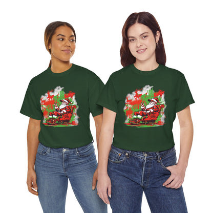 Graffiti Santa Christmas T-Shirt - Humorous Holiday Tee