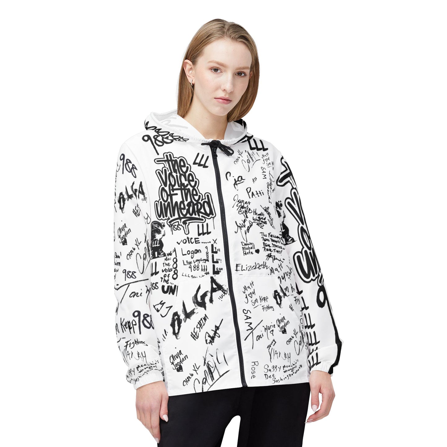Graffiti Suicide Prevention Tribute Windbreaker Jacket — Their Names — Our Voice
