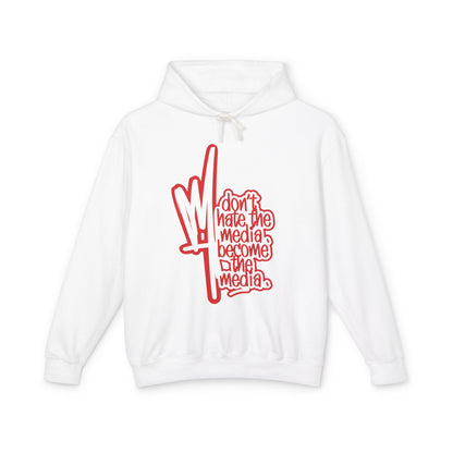 Graffiti Clothes Hoodie — "Don't Hate the Media Become the Media" Streetwear Pullover