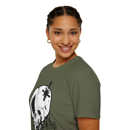 Skull Graffiti T-Shirt — Dripping Ink Skull Graphic Tee