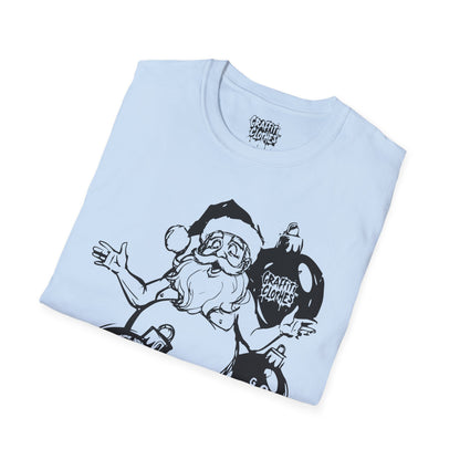Santa Graffiti Ornaments T-Shirt — Funny Holiday Christmas Tee