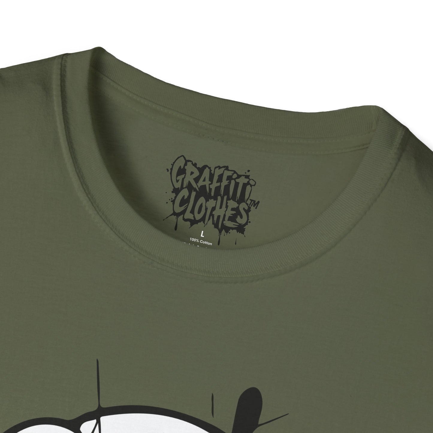 Skull Graffiti T-Shirt — Dripping Ink Skull Graphic Tee