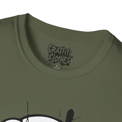 Skull Graffiti T-Shirt — Dripping Ink Skull Graphic Tee