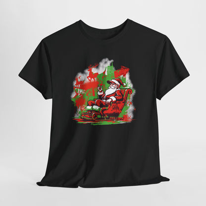 Graffiti Santa Christmas T-Shirt - Humorous Holiday Tee