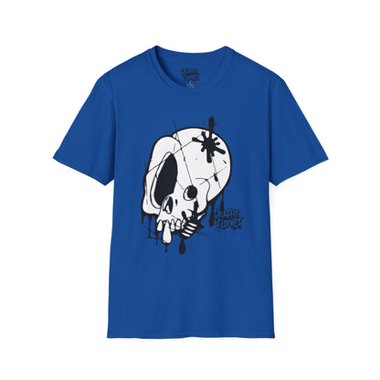 Skull Graffiti T-Shirt — Dripping Ink Skull Graphic Tee