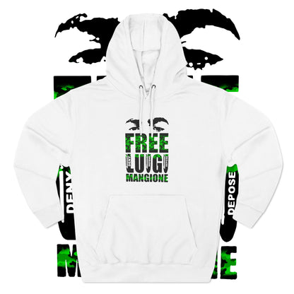 Graffiti Clothes Fleece Hoodie #FreeLuigi Speak Your Peace Activist Protest Three-Panel Design