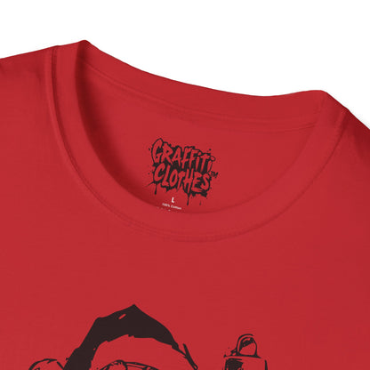 Santa Graffiti Ornaments T-Shirt — Funny Holiday Christmas Tee