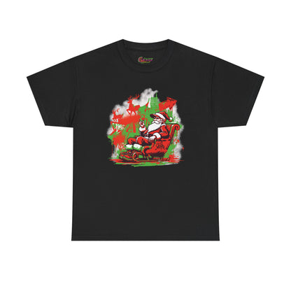 Graffiti Santa Christmas T-Shirt - Humorous Holiday Tee