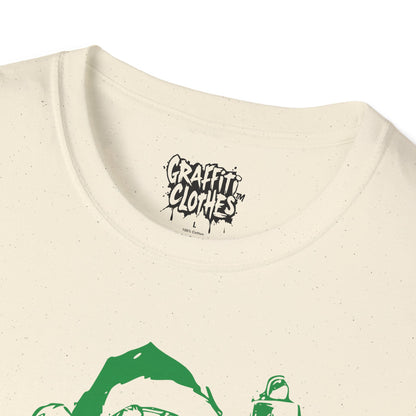 Santa Graffiti Style Ornament T-Shirt – Retro Holiday Graphic Tee