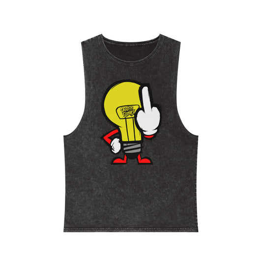 Graffiti Middle Finger Lightbulb Tank Top – Funny Sarcastic Graphic Tee
