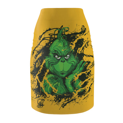 Grinch Graffiti Pencil Skirt — Graffiti Character